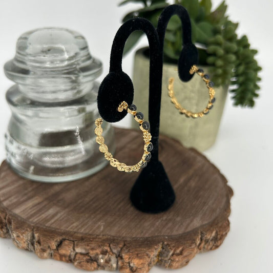 Capucine De Wulf Labradorite Hoop Earrings
