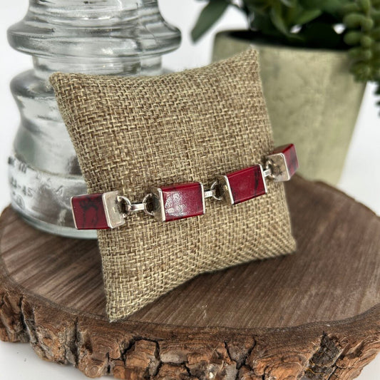 Sterling Stone Link Bracelet