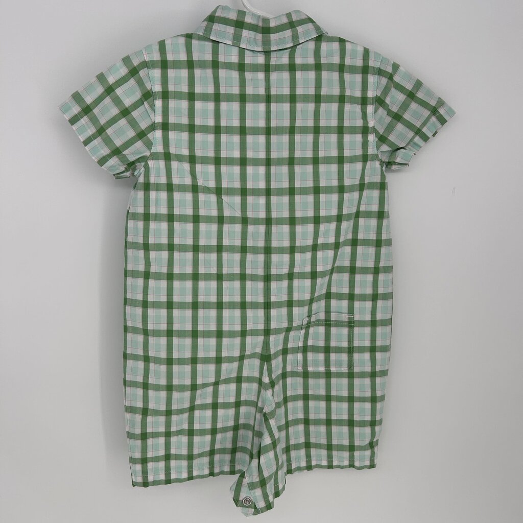 Janie and Jack Checked Onesie Short