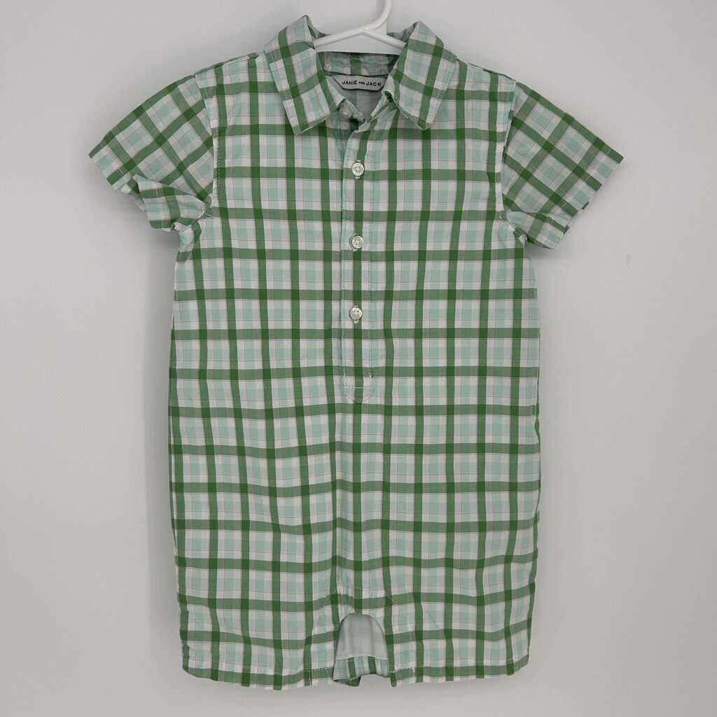 Janie and Jack Checked Onesie Short