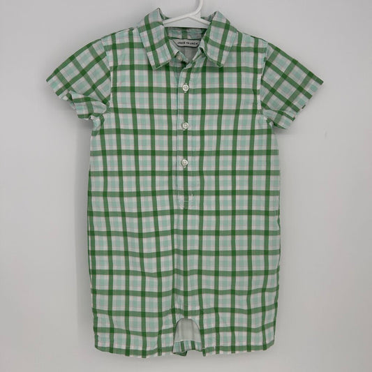 Janie and Jack Checked Onesie Short