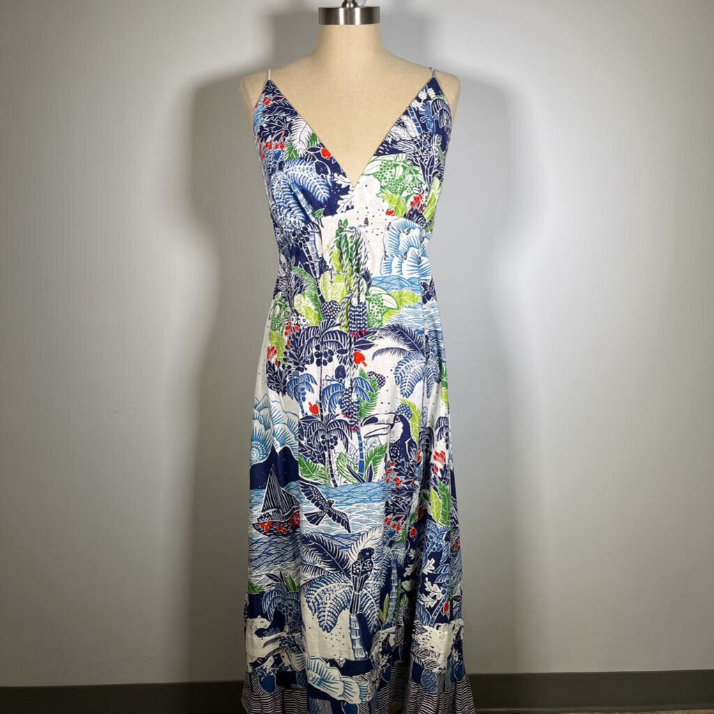 Farm Slvls Print Midi Dress