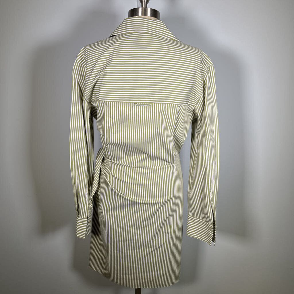 Vince L/s Stripe Wrap Dress