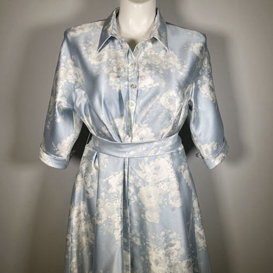 After Size 3/4 Slv Belted Maxi Dress