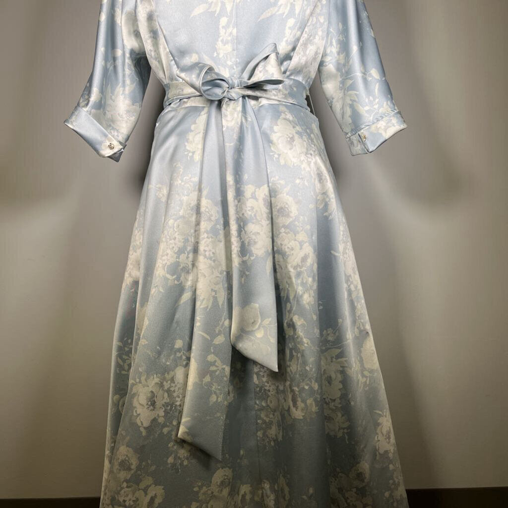 After Size 3/4 Slv Belted Maxi Dress