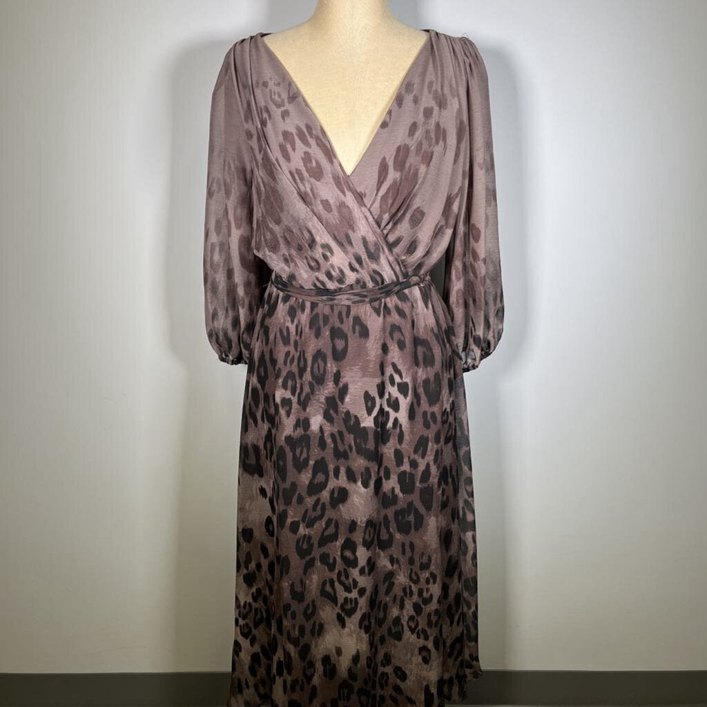 DKNY 3/4 Slv Animal Print Dress