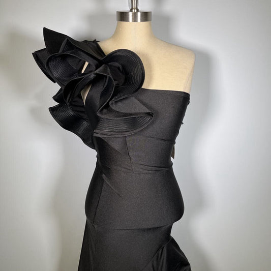 Windsor One Shoulder Ruffled Dress