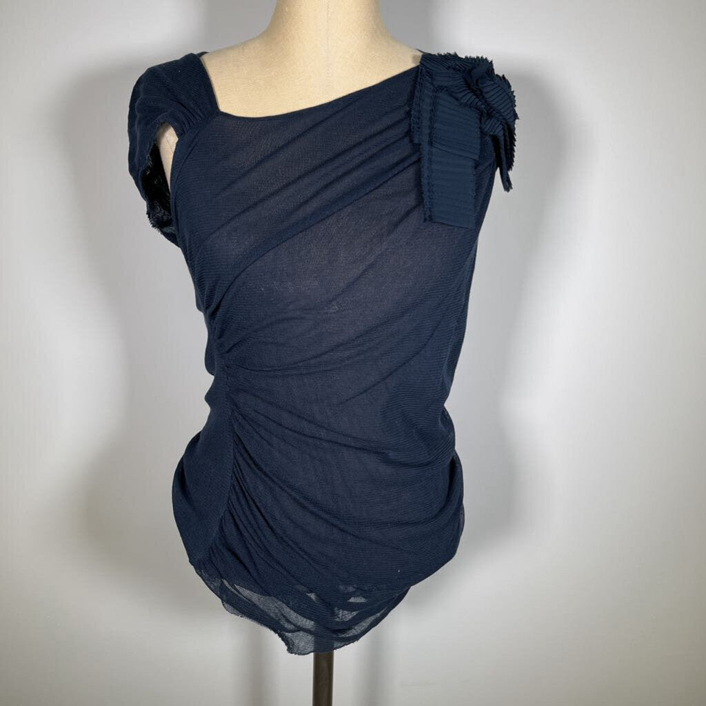 Deletta S/s Bow Shoulder Shirt