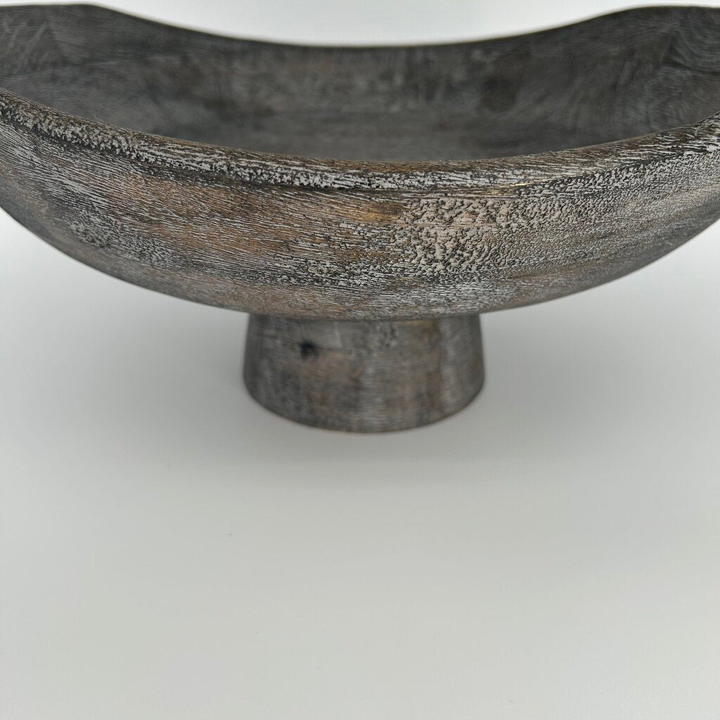 Wooden Pedestal Bowl