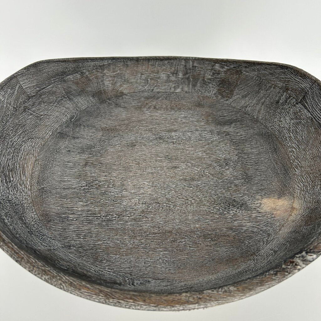 Wooden Pedestal Bowl