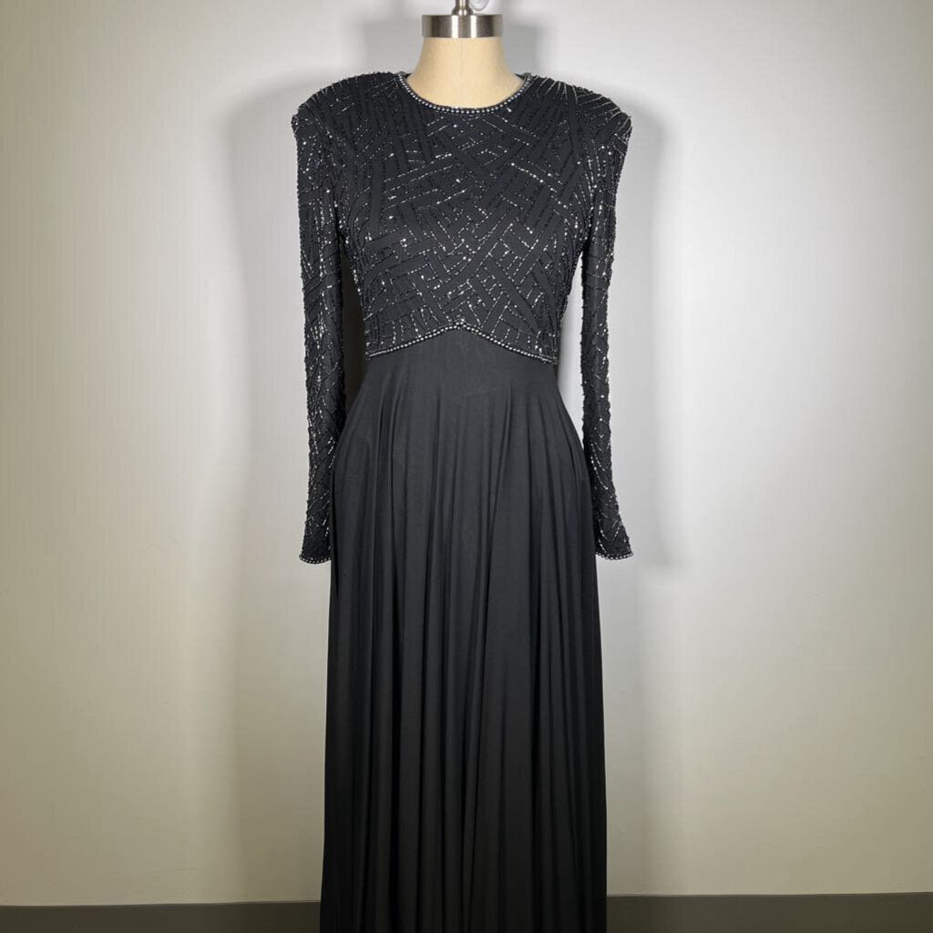 Victoria L/s Beaded VTG Gown