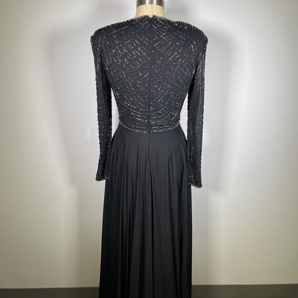Victoria L/s Beaded VTG Gown