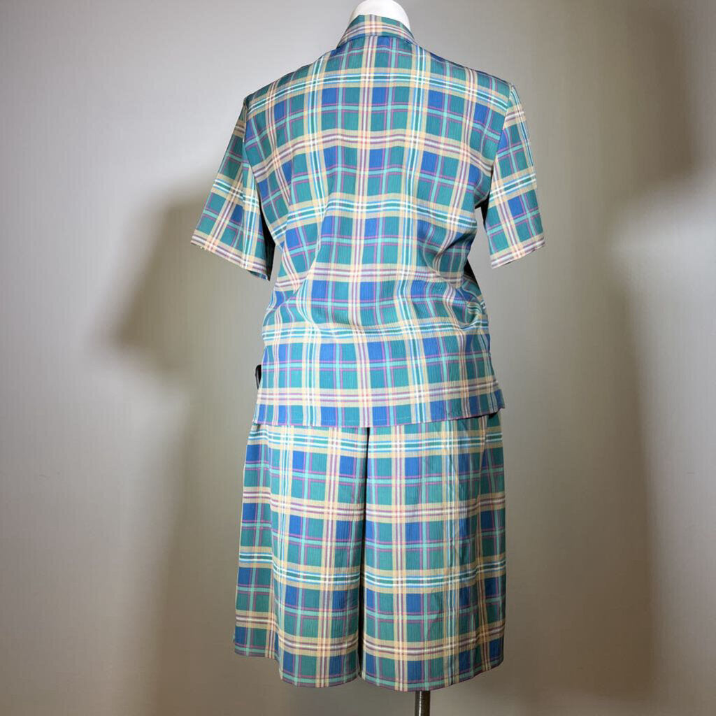 TanJay 2pc Plaid Short Set