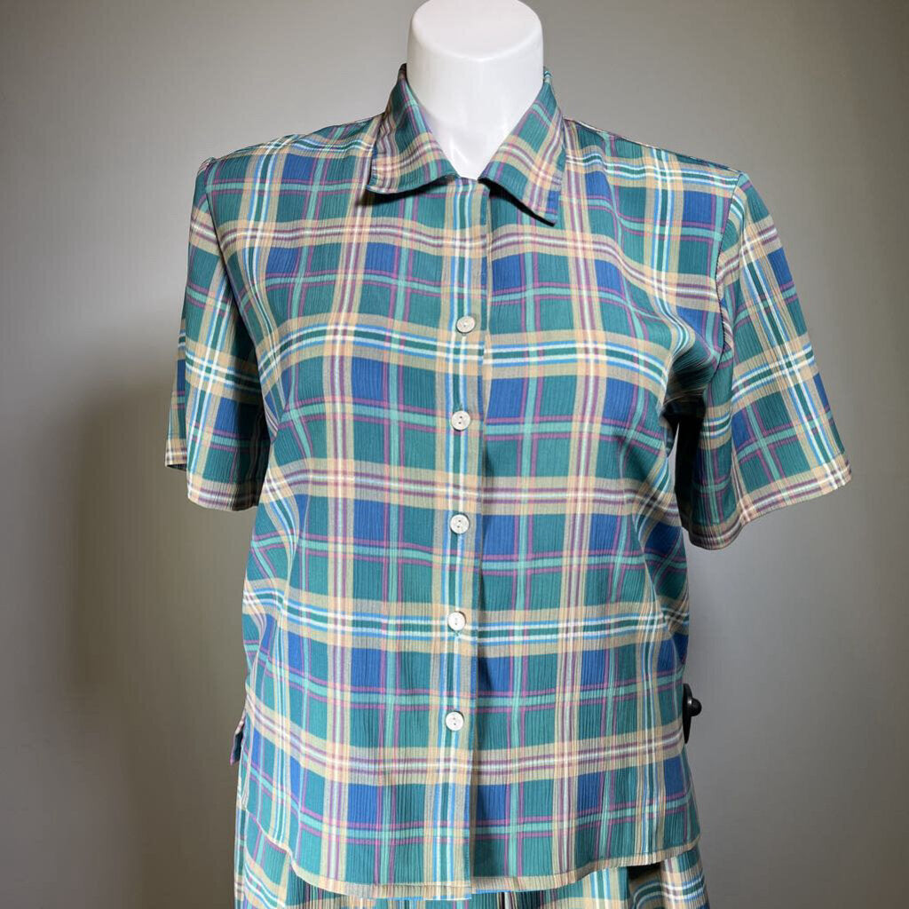 TanJay 2pc Plaid Short Set