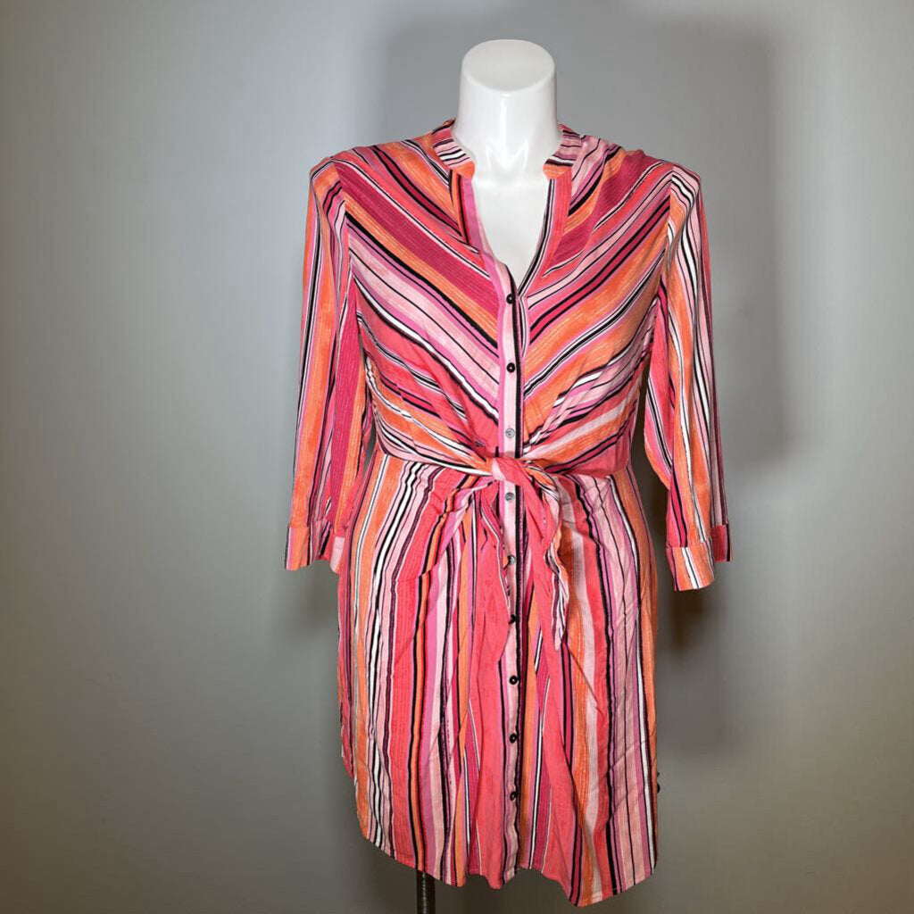 Nic + Zoe L/s Stripe Dress