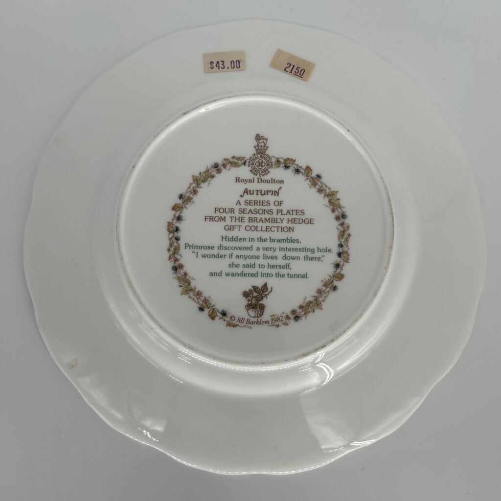 Brambly Hedge Autumn Plate