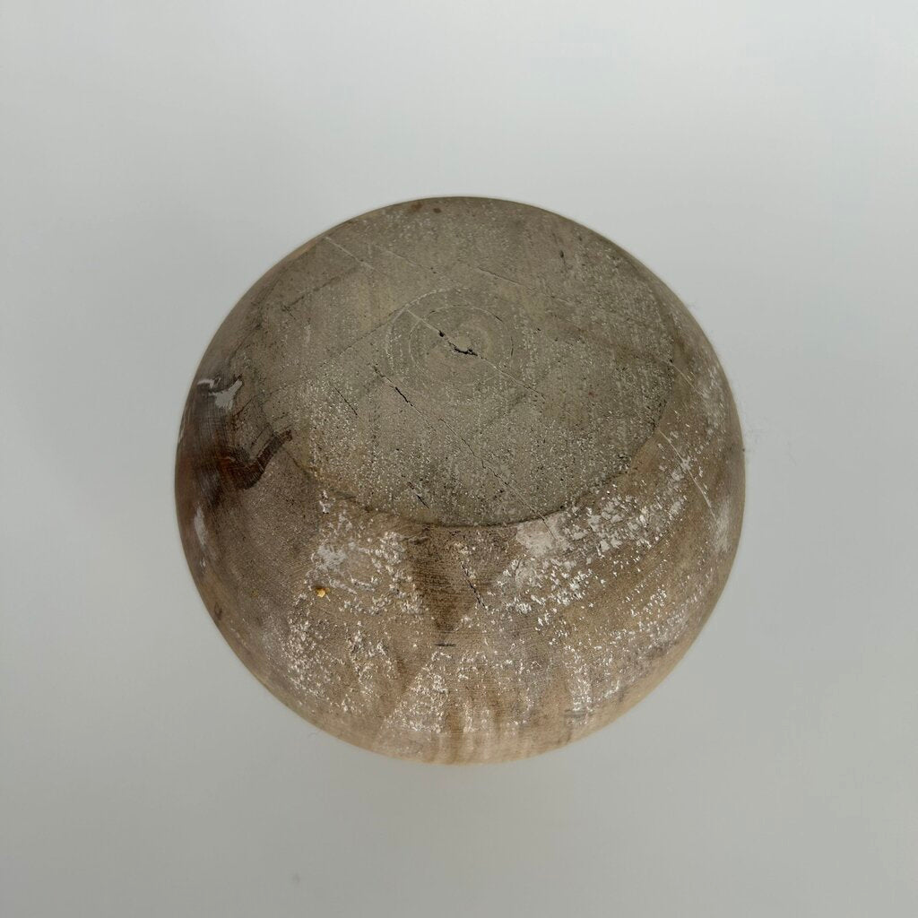 Wood Bulbous Vase