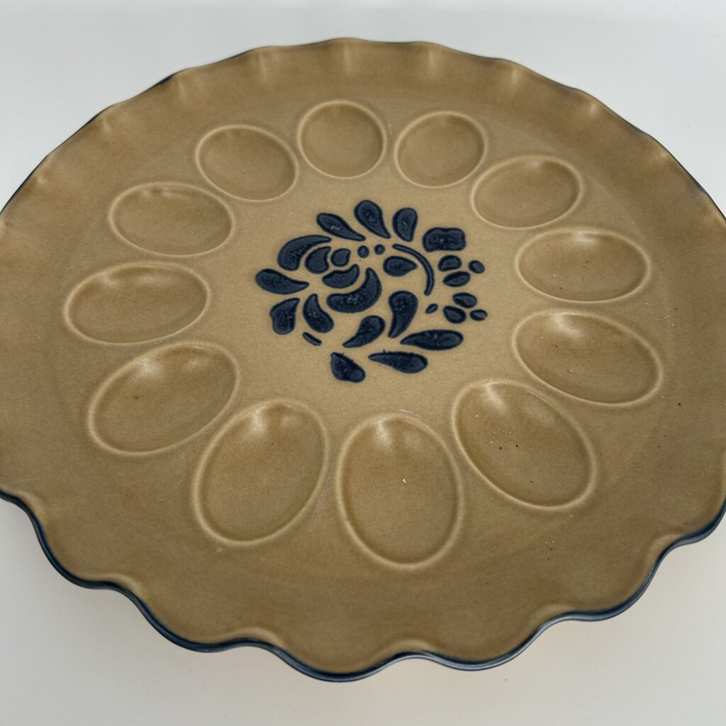 VTG Folk Art Egg Platter
