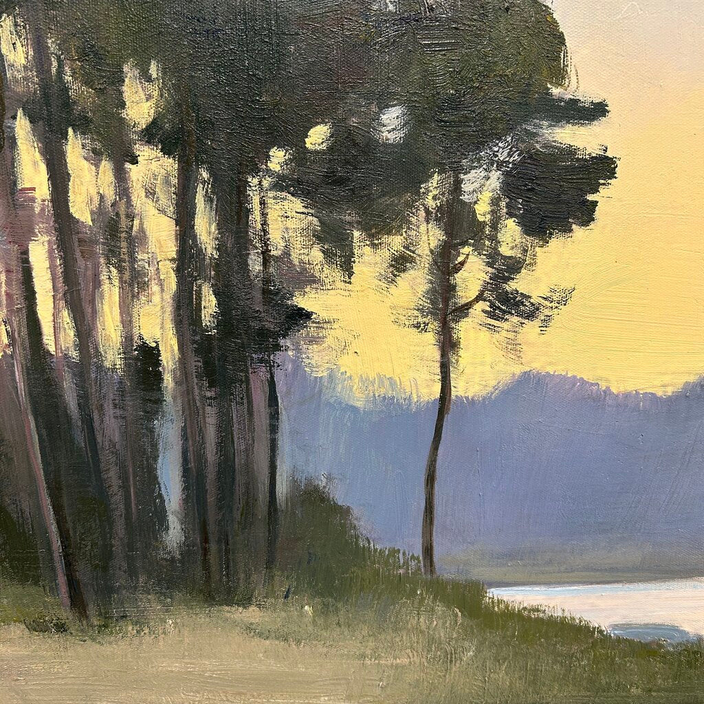 Trees on Bank Original Artwork