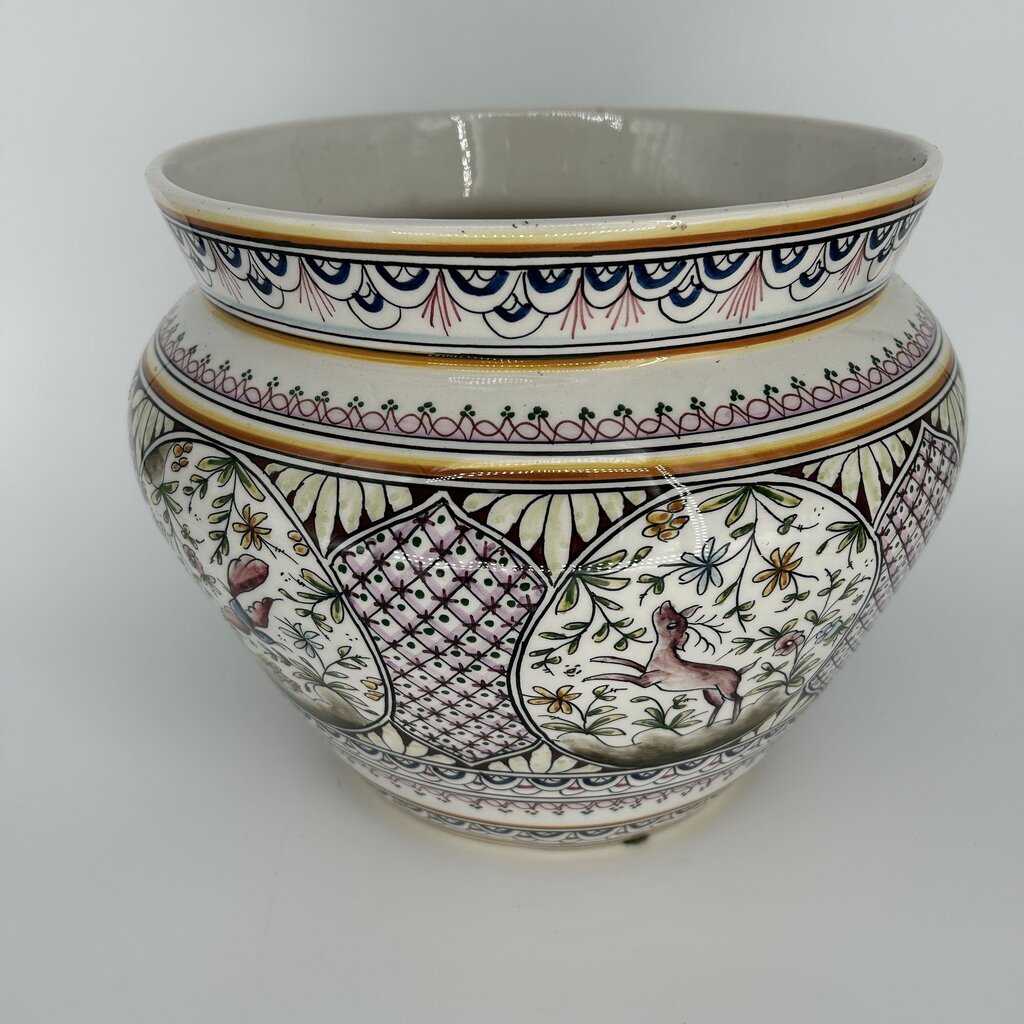 Floral Bird Motif Pot