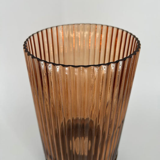 Hurricane Vase w Wood Base