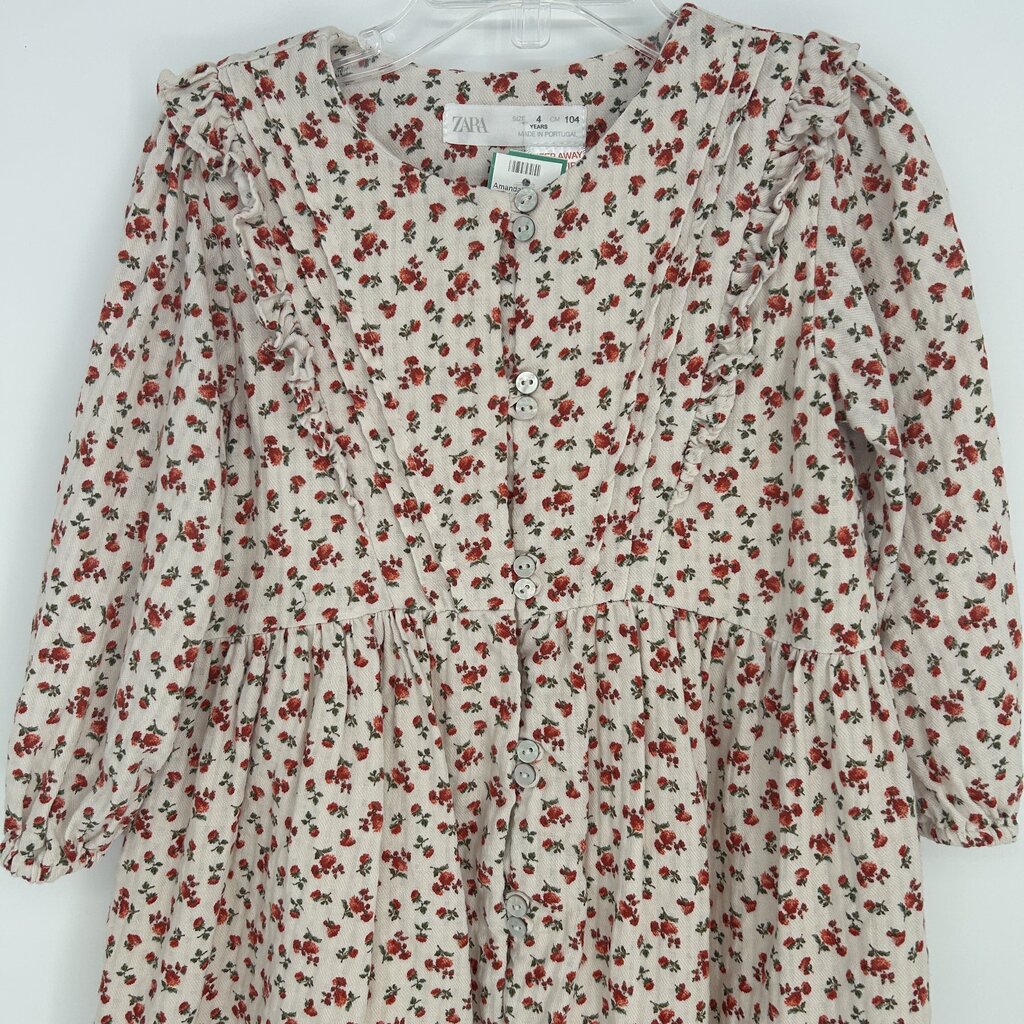 Zara L/s Floral Dress