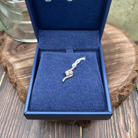 14k White Gold Diamond Pendant