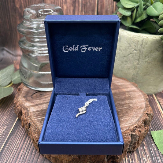 14k White Gold Diamond Pendant