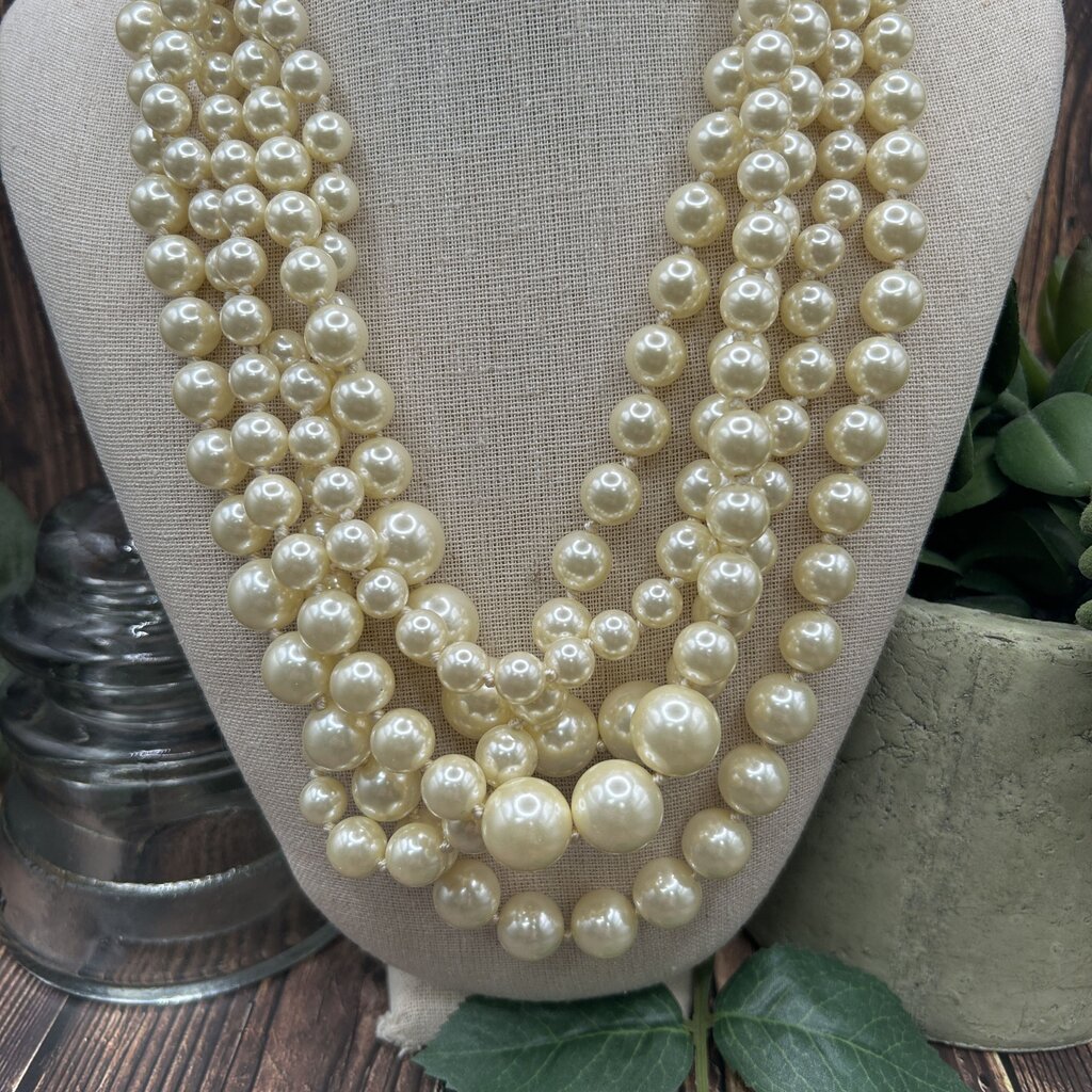 J Crew Multi Strand Pearl Necklace