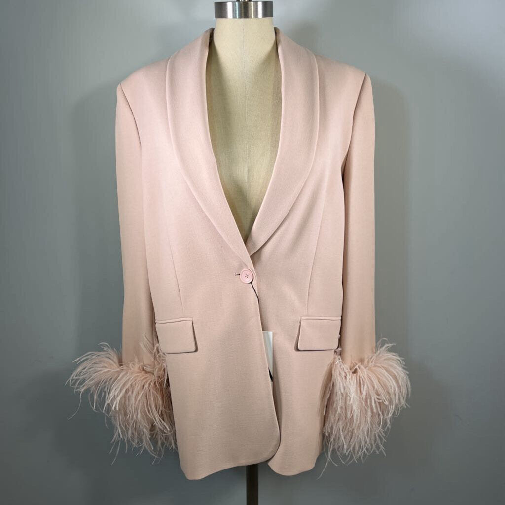 Zara Feather Cuff Blazer