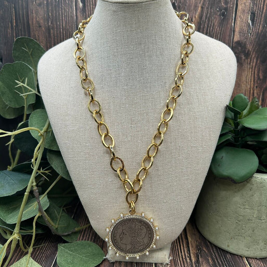 Lula N Lee Liberty Coin Necklace
