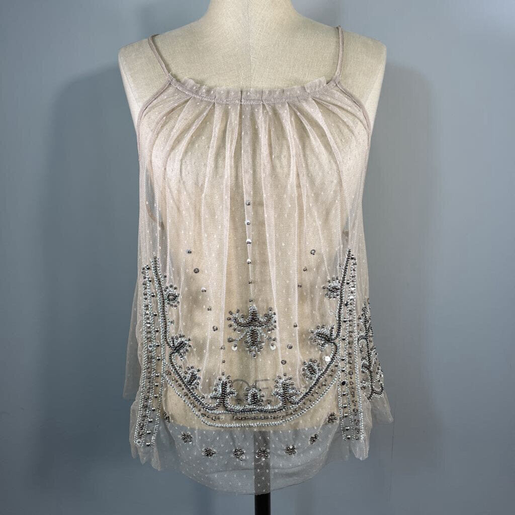 FP Beaded Lace Tank Top