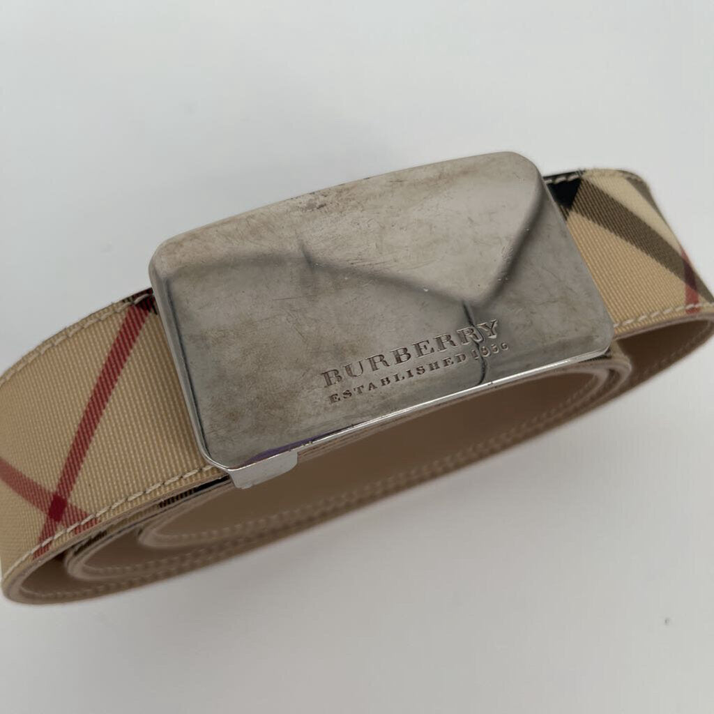 Burberry Plaid Belt w Buckle