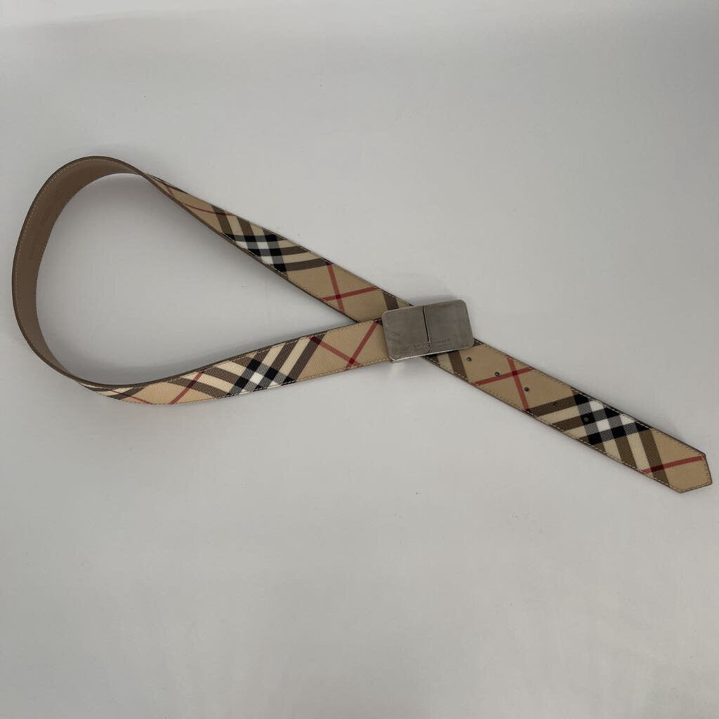 Burberry Plaid Belt w Buckle