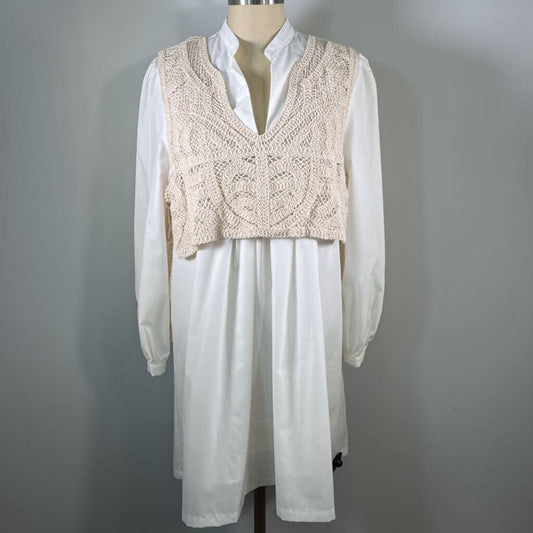 Anniewear L/s Dress w/Crochet Vest