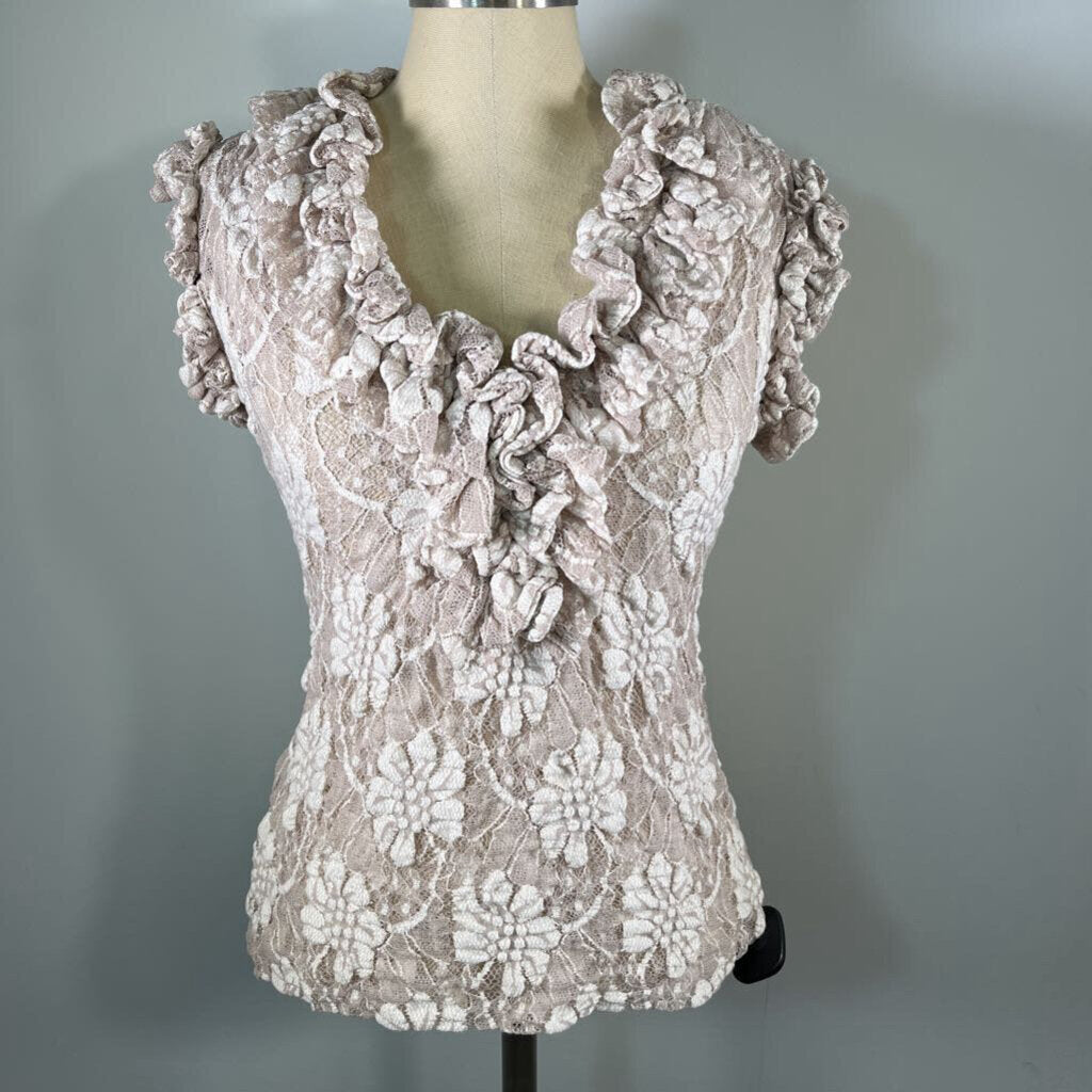Angela Keslar S/s Lace Blouse