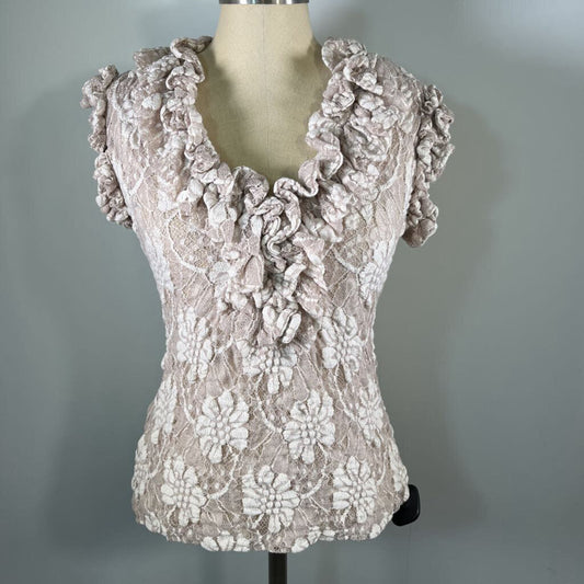 Angela Keslar S/s Lace Blouse
