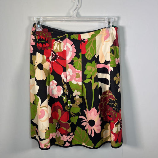Talbots Floral Silk Skirt