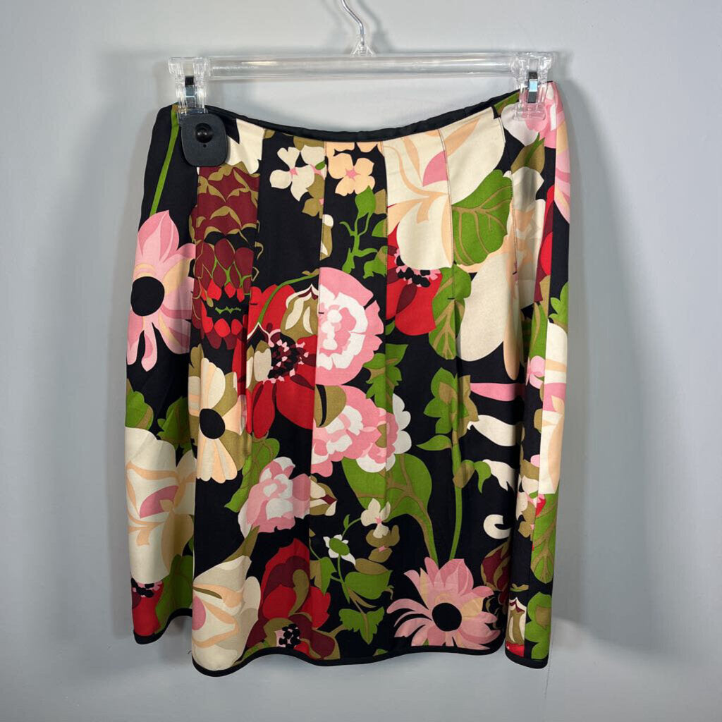 Talbots Floral Silk Skirt