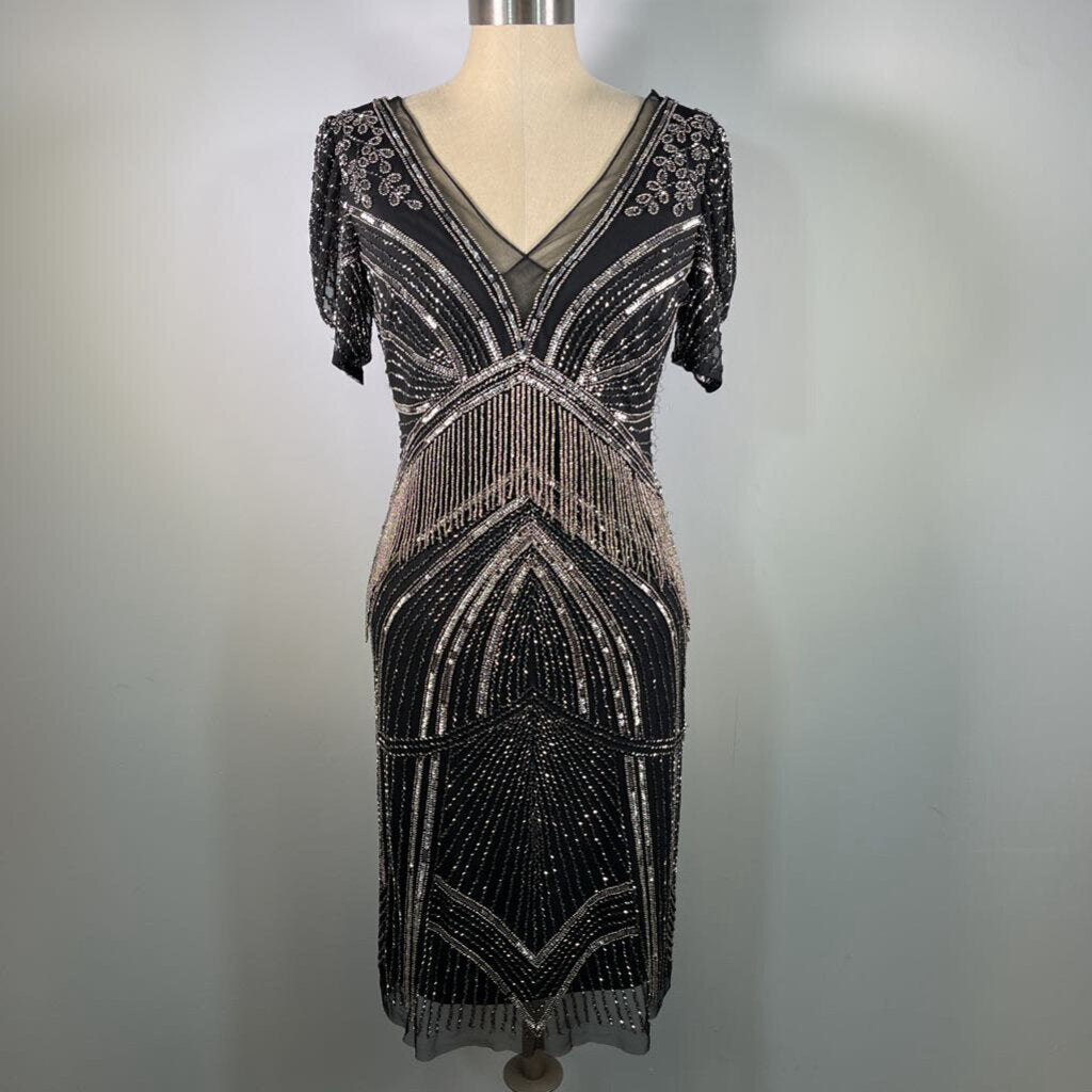 Adrianna Papell S/s Beaded Dress