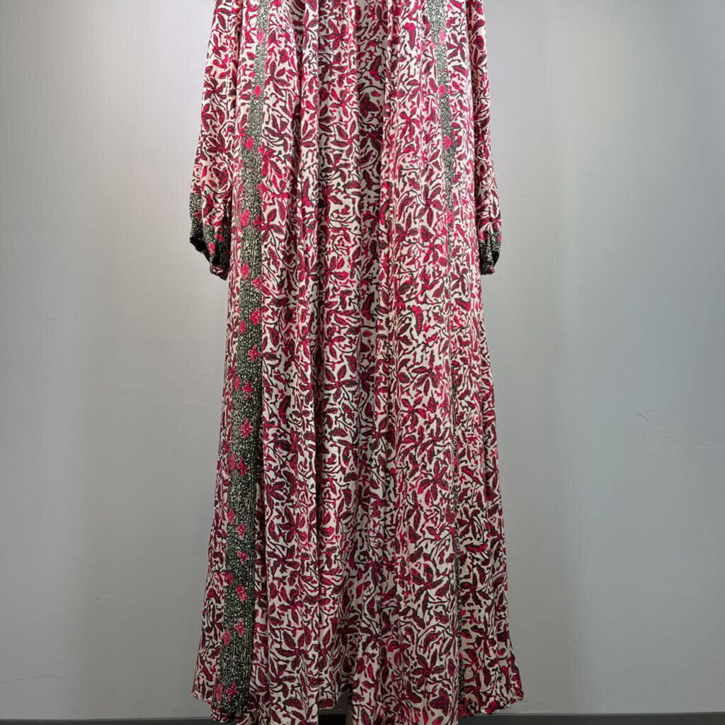 Natalie Martin L/s Silk Maxi Dress