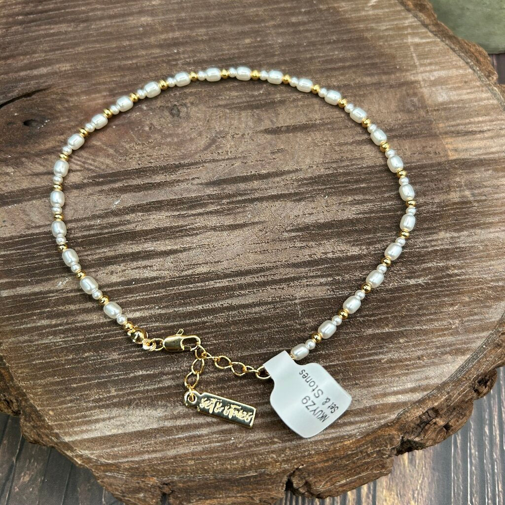 Set & Stones Pearl Anklet