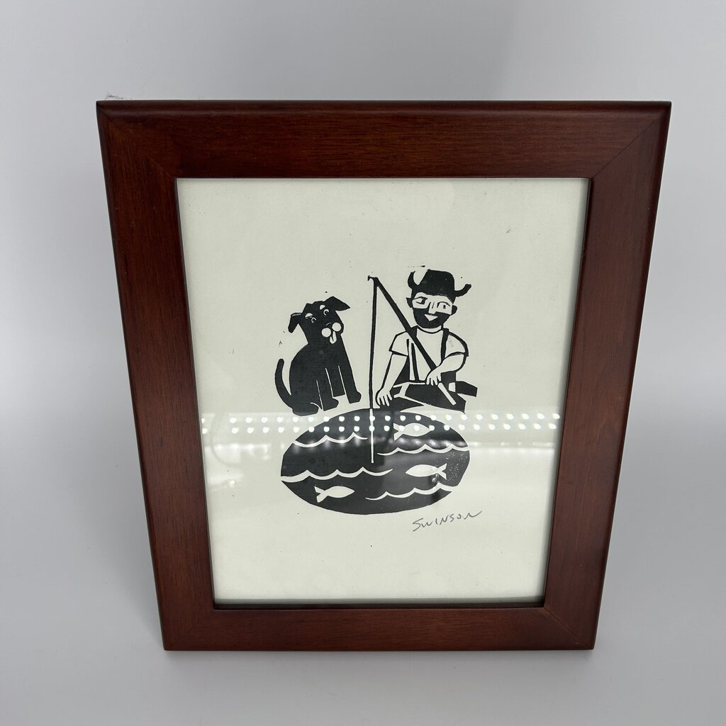 Lithographic Fisherman Print