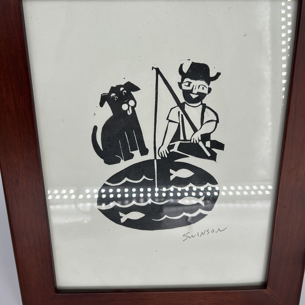 Lithographic Fisherman Print