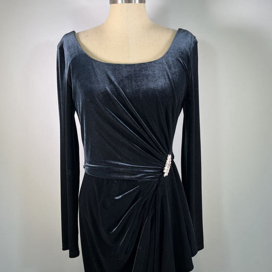 Jeffrey & Dara L/s Velvet Eve Gown
