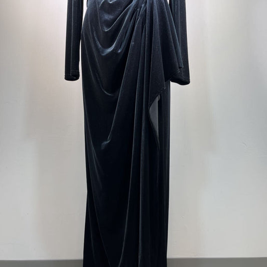 Jeffrey & Dara L/s Velvet Eve Gown