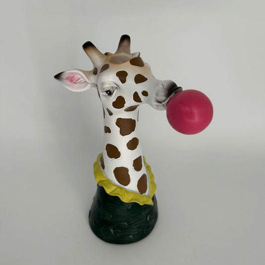 Giraffe Blowing Bubblegum Vase