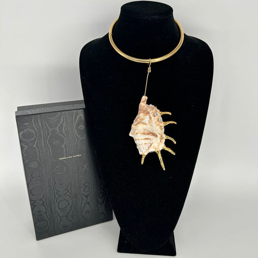 Dries Van Noten Shell Collar Statement Necklace