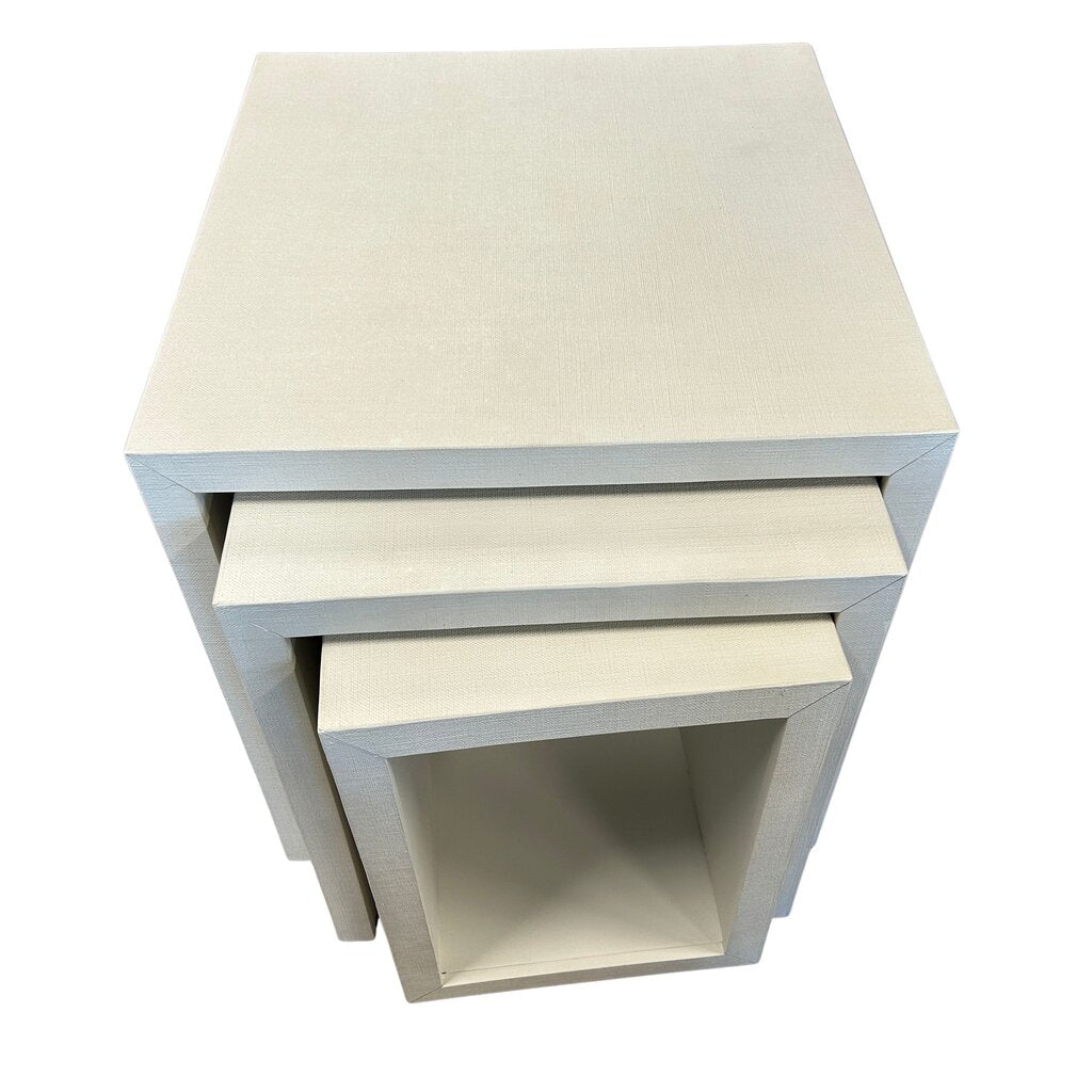 Scandinavian Linen Nesting Table Set