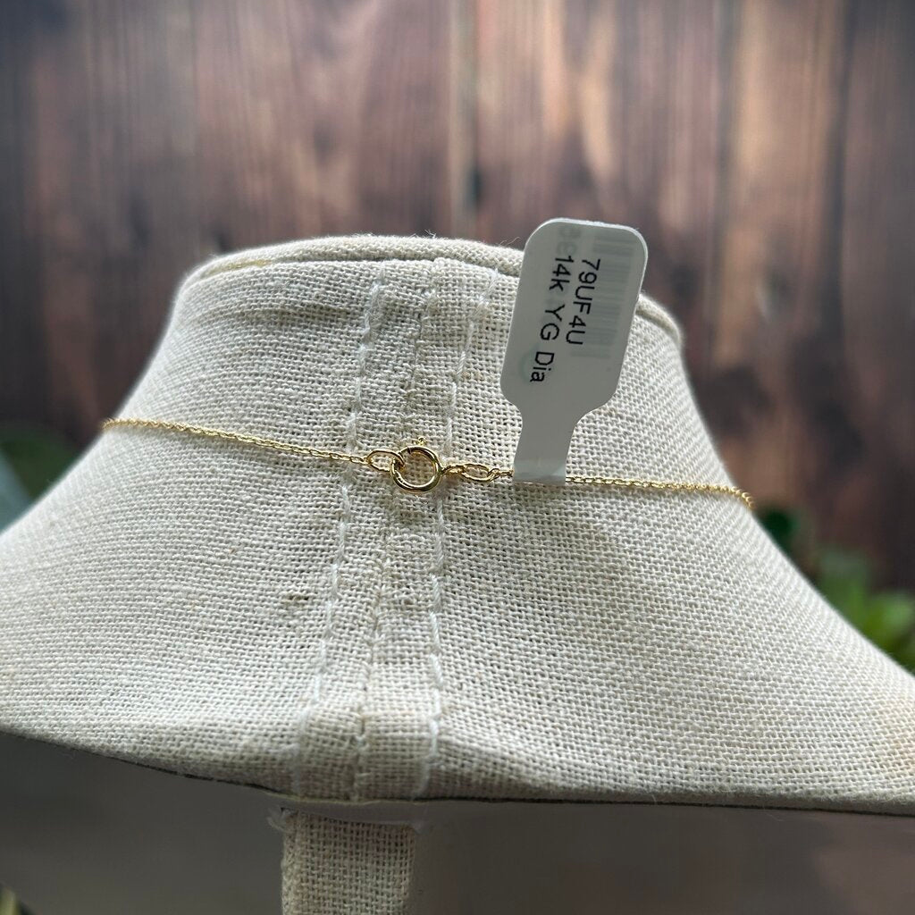 14k Diamond Cluster Necklace
